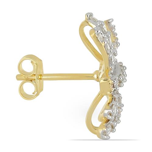 BUY 14K GOLD WHITE DIAMOND GEMSTONE CLASSIC EARRINGS WHITE DIAMOND